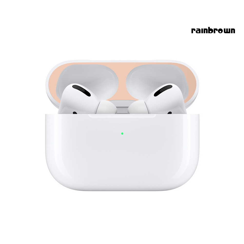 Set 2 Miếng Dán Kim Loại Chống Bụi Cho Tai Nghe Apples Air-Pod Pro