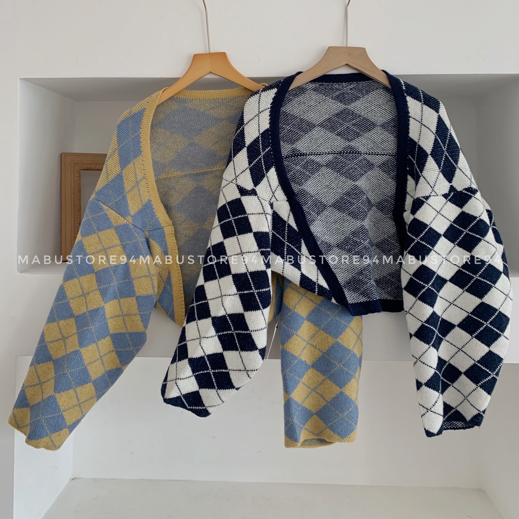 áo khoác len crop trám kiểu dáng hàn quốc