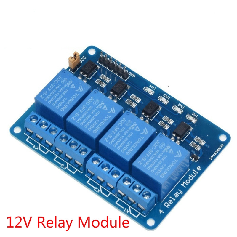 Mô Đun Rơ Le 4 Kênh 4 Channel relay Module 5V/12V cho Arduino ARM PIC AVR DSP