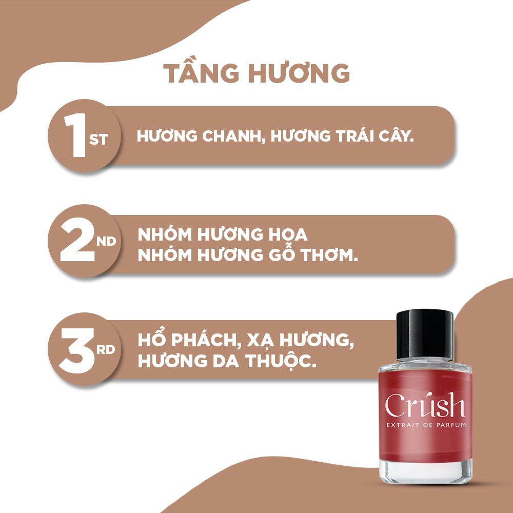 Nước hoa nguyên chất cho nữ chính hãng Crush Parfum Grace Face Extrait De Parfum 15ml