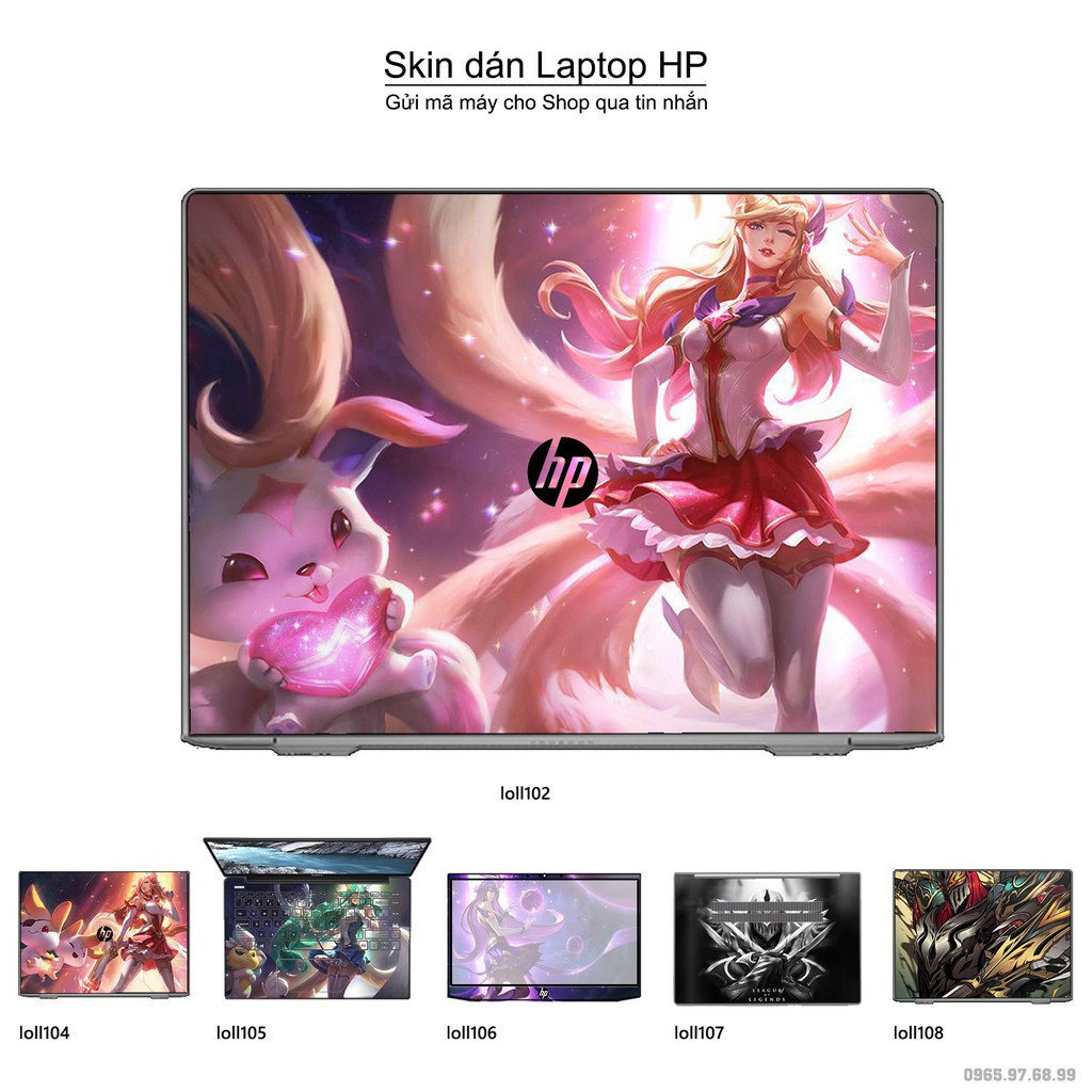 Skin dán Laptop HP in hình Liên Minh Huyền Thoại _nhiều mẫu 15 (inbox mã máy cho Shop)