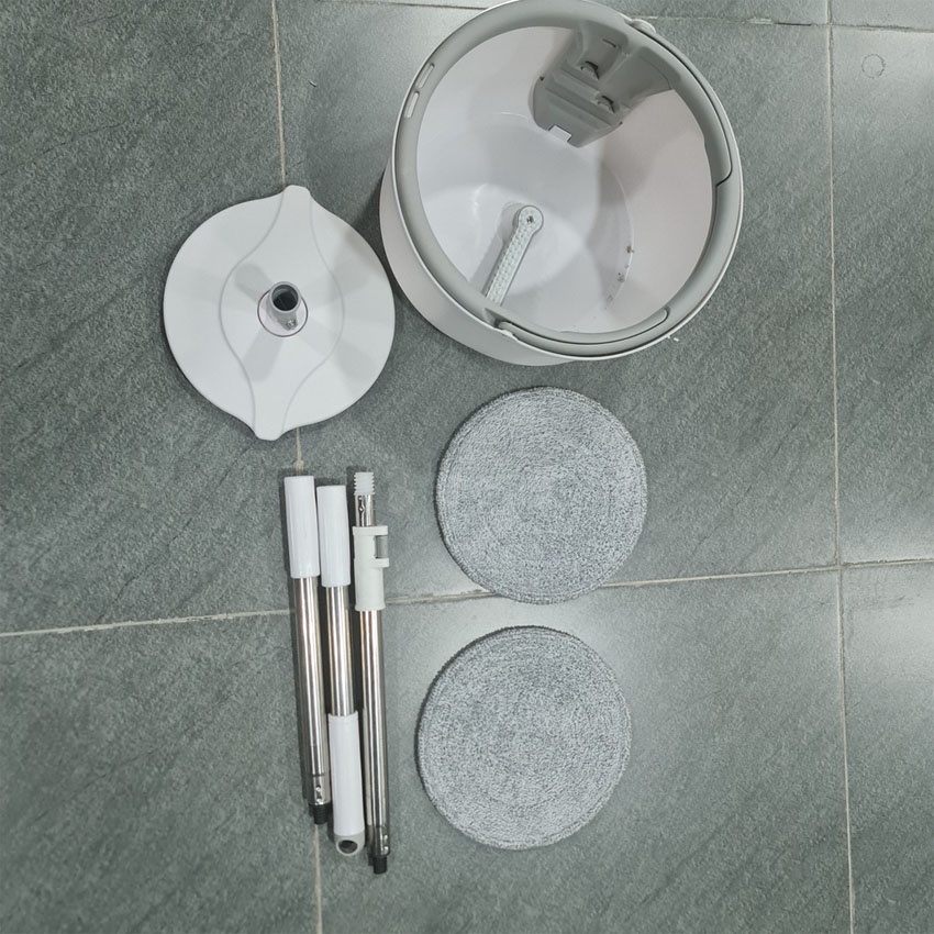 Bộ Cây Lau Nhà 360 Độ Tròn Thông Minh - Thùng Lau Nhà Dung Tích Lớn, Chổi Lau Sàn Chất Liệu Cao Cấp