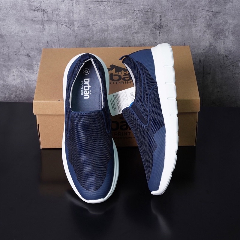 Giầy lười Nam,giày slipon nam mặt lưới giày(urban) vnxk XANH-DEN | BigBuy360 - bigbuy360.vn