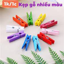 Kẹp Gỗ Màu Handmade Clip 3,5 Cm Ảnh Treo Tường