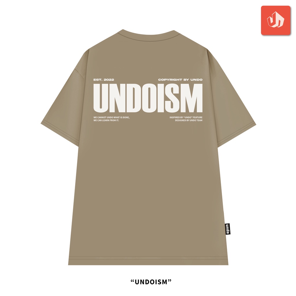Áo Thun Unisex Undo Undoism Màu Cafe 100% Cotton - Local Brand Chính Hãng