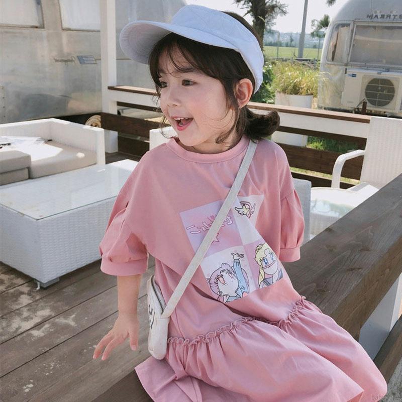 Đầm Bé Gái In Hình