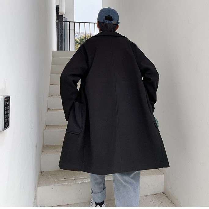 blazer áo [Form Rộng] Áo khoác dạ nam dáng dài, măng tô dáng dài thời trang Hàn Quốc-AKD02