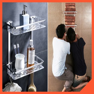 Giá để đồ trong nhà tắm gắn tường hợp kim nhôm