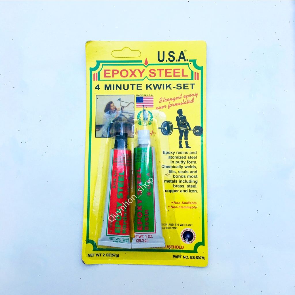 Keo AB USA đa năng hai thành phần siêu kết dính dán trên mọi chất liệu khô nhanh trong 4 phút