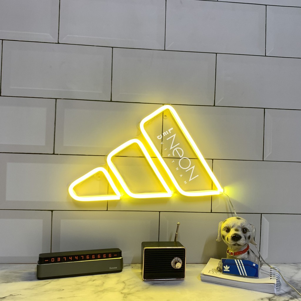 Đèn Led Neon - Logo Adidax - Siêu Sáng Và Tiện Lợi , An toàn cho trẻ em với điện áp 12V