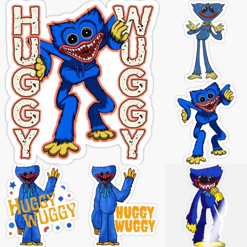 Sticker Horror Huggy Wuggy 30-60 ảnh ép lụa khác nhau / Hình dán Horror Huggy wuggy poppy Adventure Game