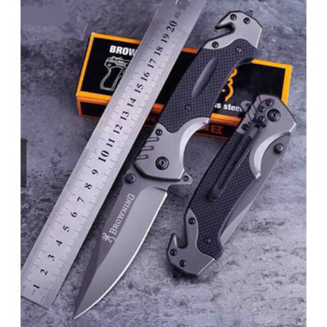[SIÊU RẺ] Dao Phượt Gấp Cao Cấp BROWNING ( Bản Màu Đen )