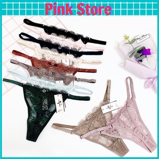 Quần Lót Lọt Khe Nữ Sexy Ren Dây Hông Đính Nơ Quyến Rũ PINKSTORE 8001