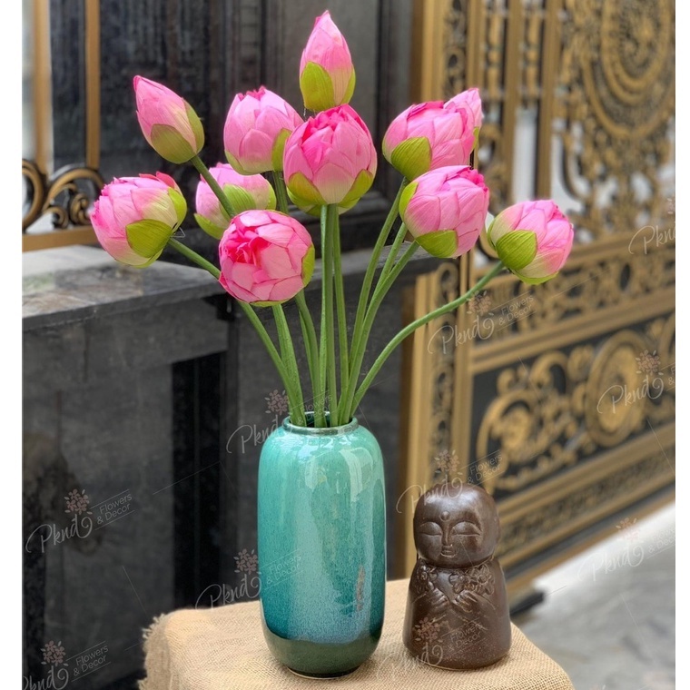 Lọ hoa thủy tinh Bình hoa decor trang trí dáng vintage - Gốm sứ Bát Tràng cao cấp - Đen