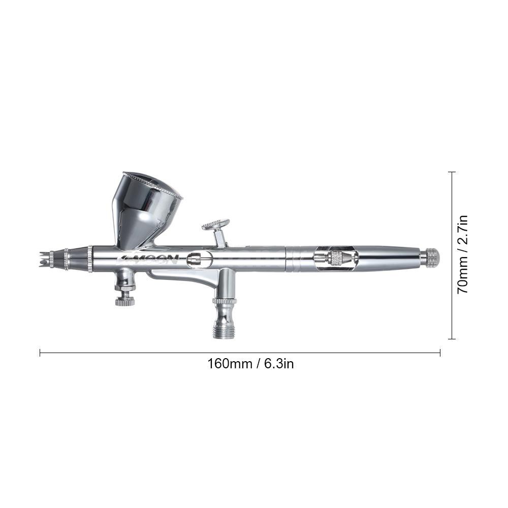 Bộ sản phẩm máy phun màu nghệ thuật chuyên nghiệp với dây dài 1.8m kim 0.2mm/0.3mm/0.5mm kèm phụ kiện