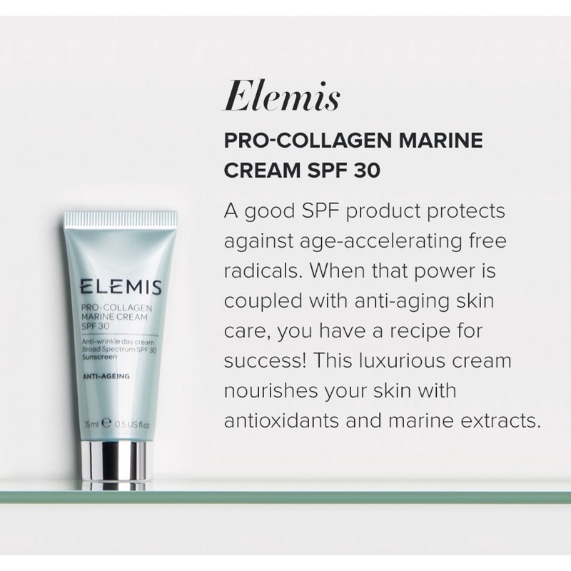 🤍 Kem dưỡng ELEMIS Pro-Collagen Marine Cream SPF 30 15ml