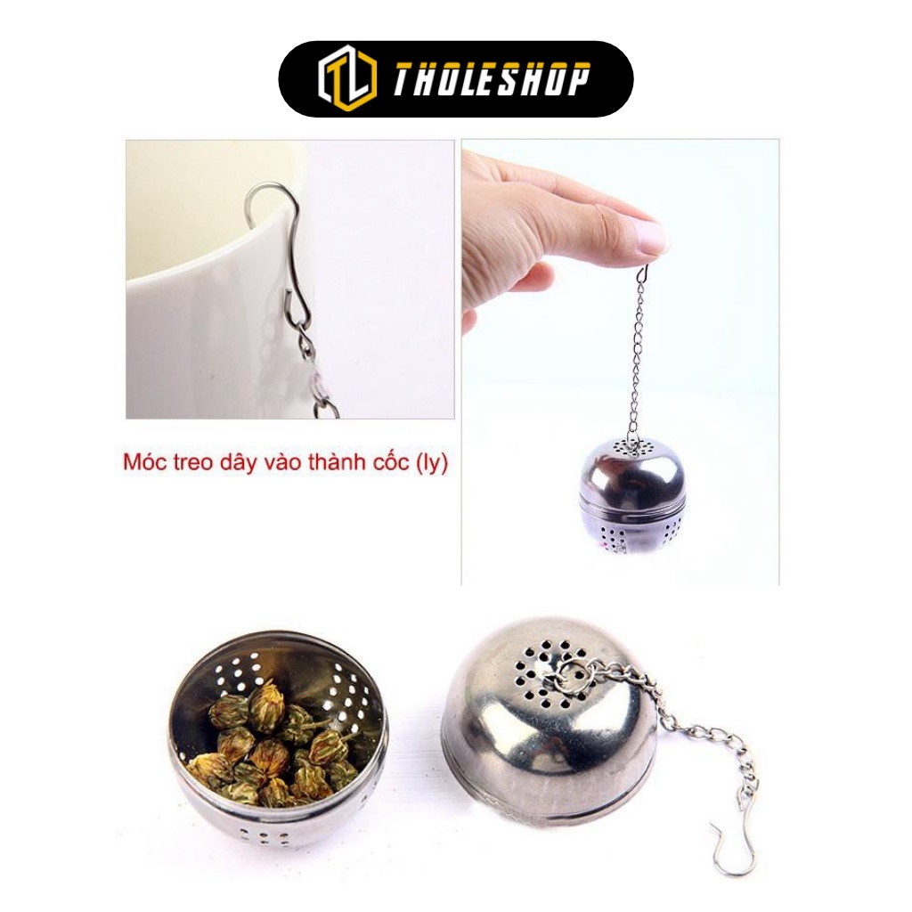 Lọc Xác Trà - Dụng Cụ Lọc Trà Inox Hình Cầu Chịu Nhiệt, Chống Gỉ 8571