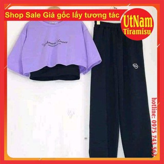 Sét đồ nữ 3 món áo croptop  + áo 2 dây bodip + quần bom chun ống 🎀 sét trang phục thể thao cá tính