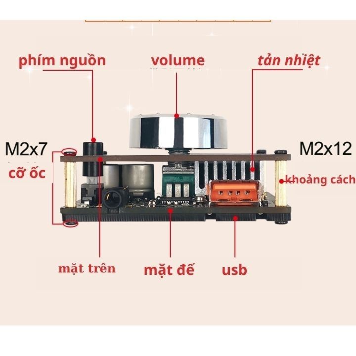 [Mã ELHACE giảm 4% đơn 300K] mạch khuếch đại công suất hifi class D 50wx50w ⚡CHẤT ÂM HIFI⚡ mạch đa dải điện áp