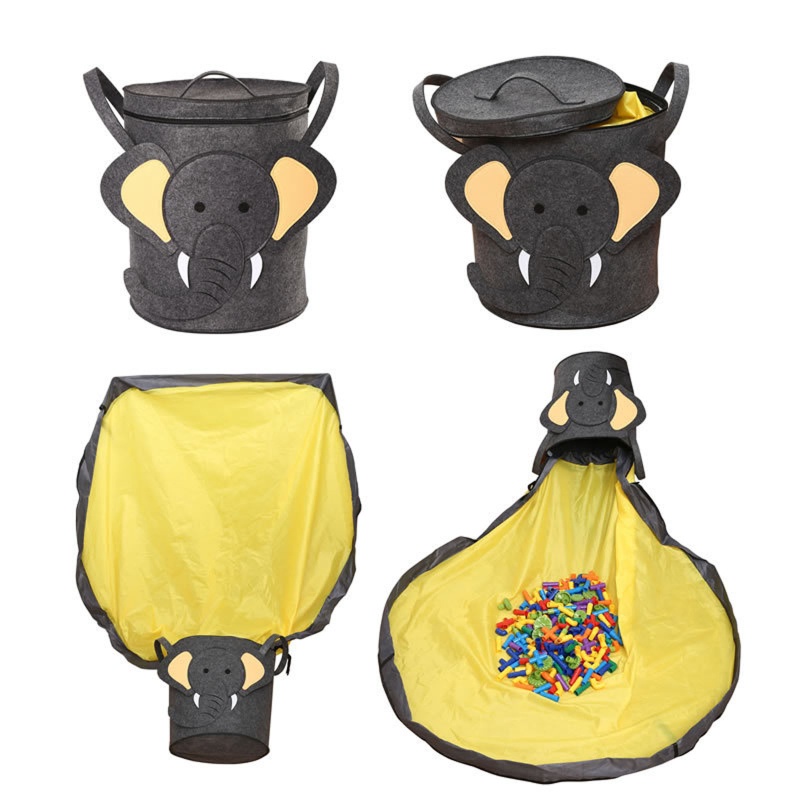 Hộp Đựng Đồ Chơi Gọn Gàng Họa Tiết Hoạt Hình Có Nắp Đậy Tiện Lợi