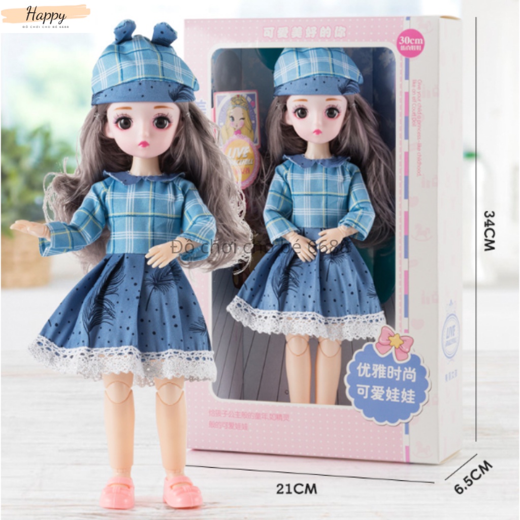 Búp bê barbie có khớp 30cm giá rẻ,đồ chơi cho bé gái đáng yêu