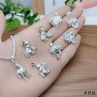 Dây chuyền bạc ta kèm mặt 12 con giáp cho bé yêu