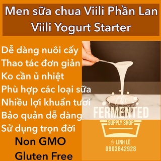 SP xuất khẩu-Men Sữa chua Villi Phần Lan phù hợp các loại sữa, sữa hạt, sữa có đường ủ ko nhiệt