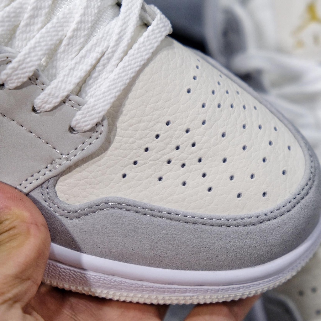 Giày Sneaker_Jordan 1 Low_Paris Màu Xám Nam Nữ, Giày Sneaker_JD1_Paris Cổ Thấp Bản Đẹp tặng box bảo vệ