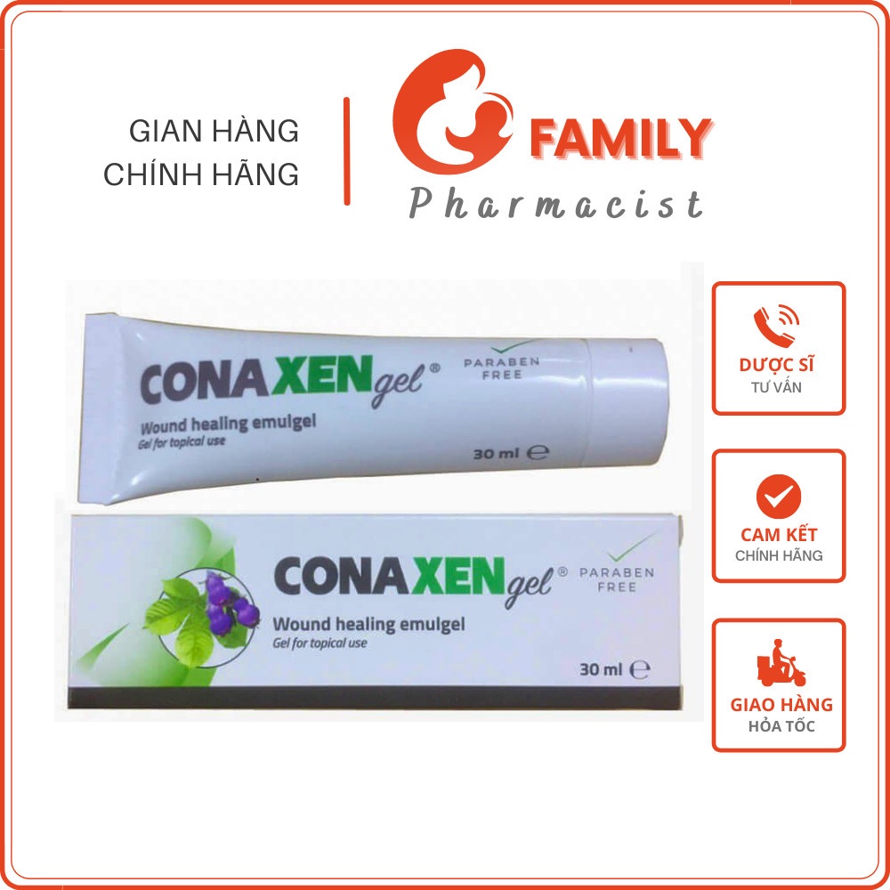 Conaxen Gel 30ml - Hỗ trợ làm liền vết thương, rạn da sau sinh, xóa mờ sẹo thâm