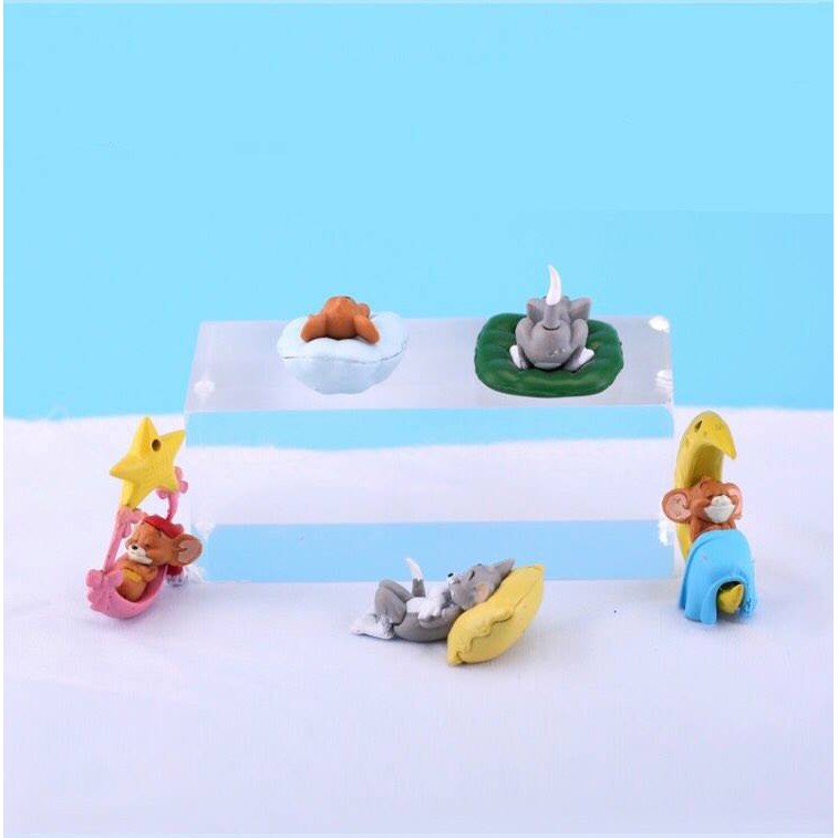Set 5 mô hình nhân vật hoạt hình Tom-Jerry đáng yêu trang trí bánh_Rap