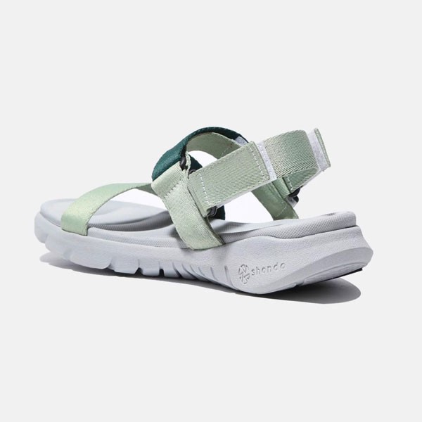 Giày Sandal Shondo Quai Chéo đế xám Ombre xanh lá F6S2140