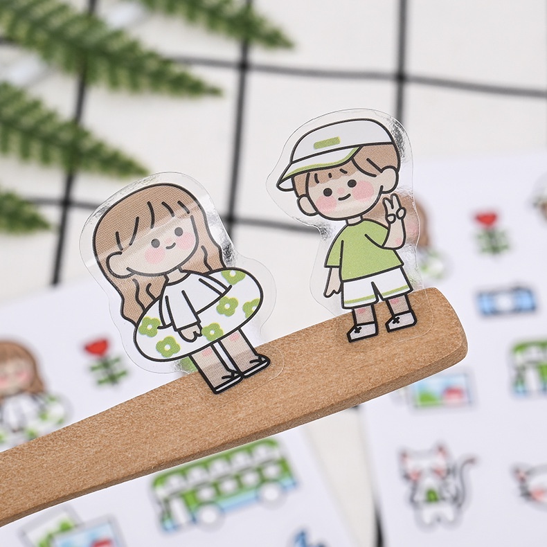 Sticker cute trang trí dán laptop tập vở bình nước Nhãn dán dễ thương CICIBOX