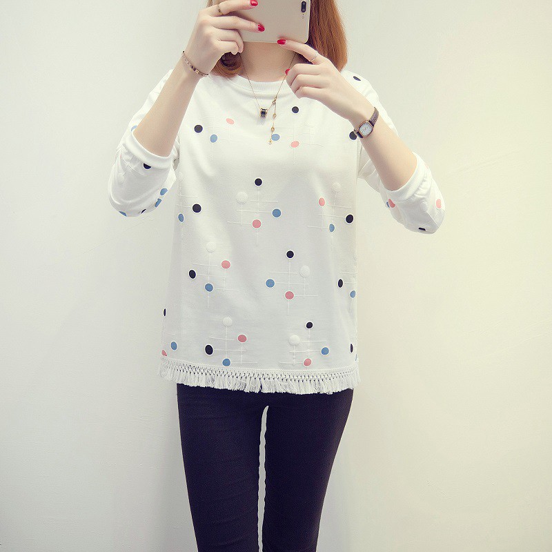 Áo sơ mi tay dài họa tiết hoa phong cách Hàn Quốc thời trang cho nữ