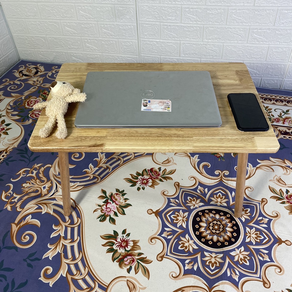 𝐁𝐚̀𝐧 𝐭𝐫𝐚̀ 𝐜𝐡𝐮̛̃ 𝐧𝐡𝐚̣̂𝐭 gỗ cao su ngồi bệt hoặc ngồi cao với ghế Sofa phong cách Bắc Âu làm bàn trà, bàn học, bàn sofa