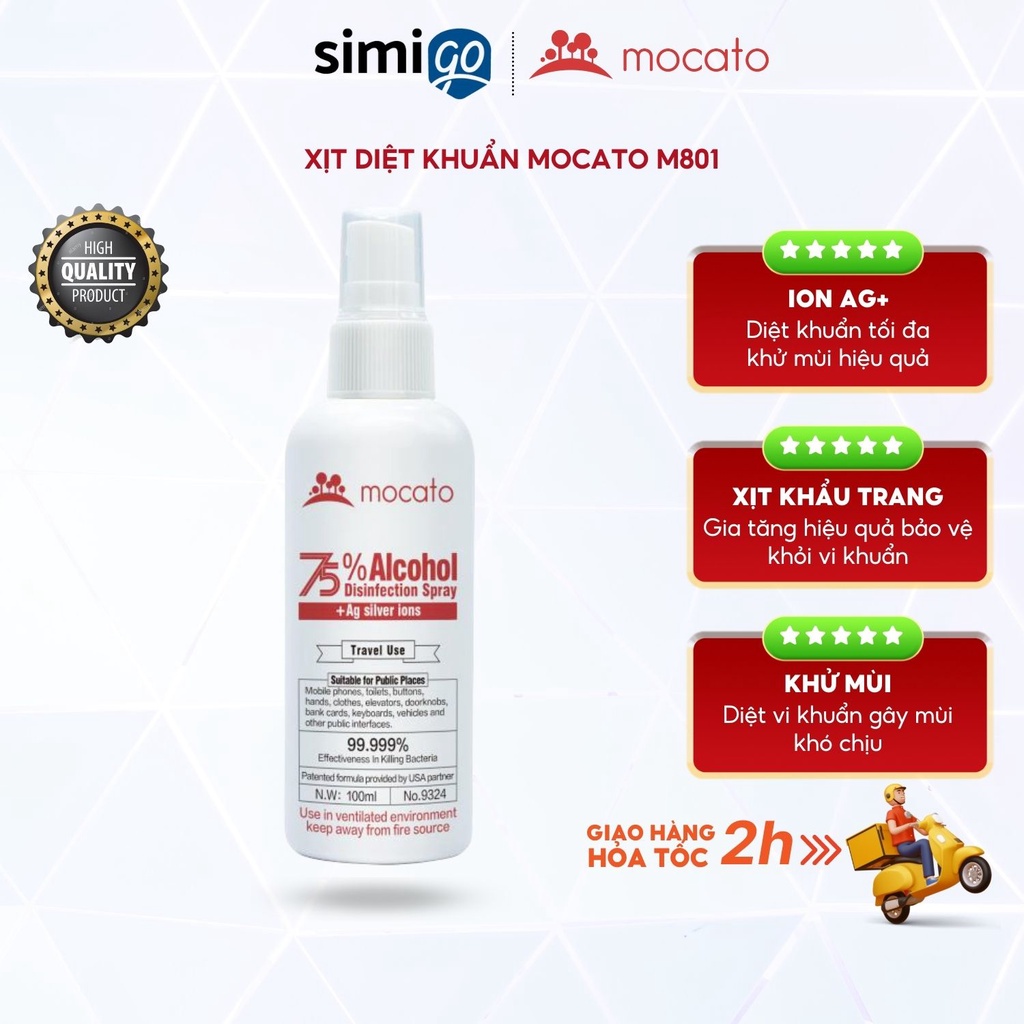Chai Xịt Diệt Khuẩn Và Khử Mùi Giầy Mũ Bảo Hiểm Mocato M801