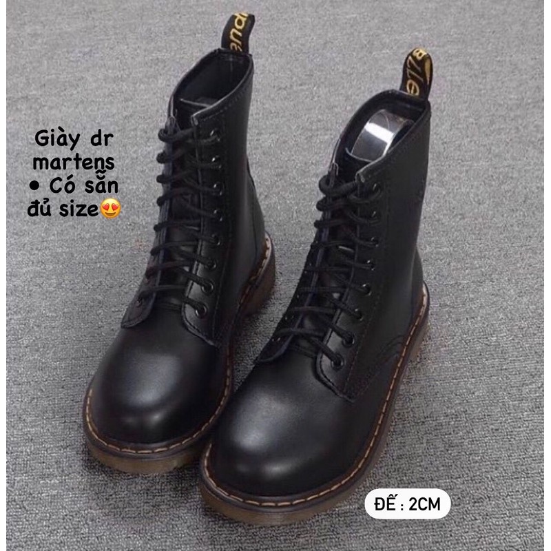 sẵn/Giày Dr đế kếp🤩GIAO NGAY \ Boot da cao cổ | đế 2cm giày martin (ĐẶT GIAO LUÔN Ạ)