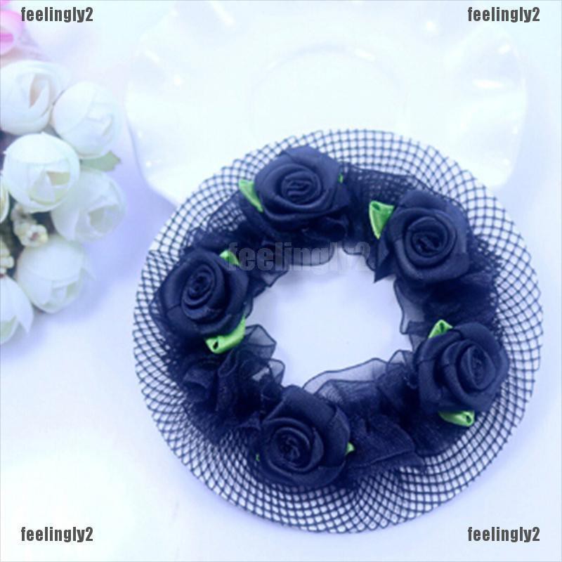 ❤Mặt Trời❤ Dây Buộc Tóc Lưới Hình Bông Hoa Xinh Xắn Cho Bé Gái