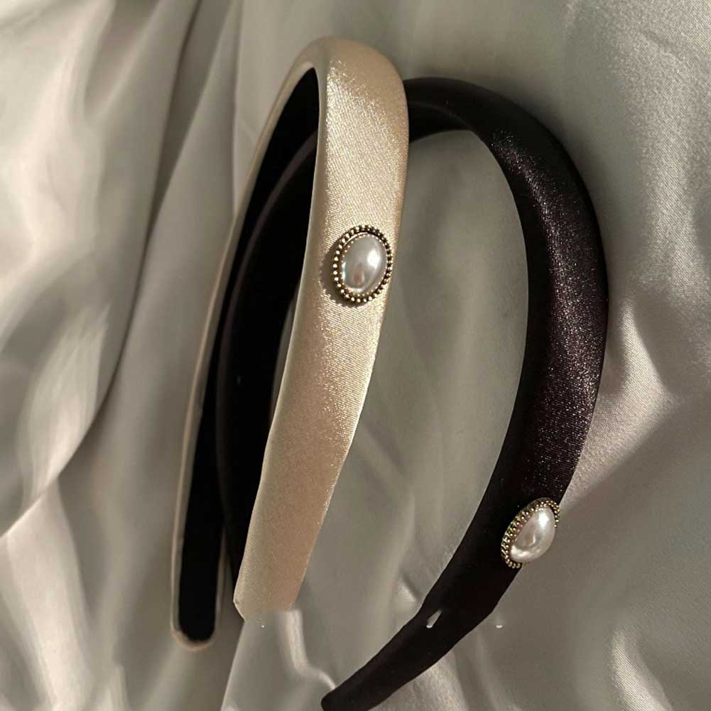 Băng Đô Mềm Co Giãn Màu Trơn Kiểu Vintage Cho Nữ Mới
