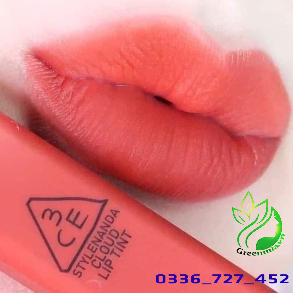 Son Kem Lì 3CE Cloud Lip Tint Peach Tease - Sắc Cam Đào Đỏ Ấm Bền Màu Lâu Trôi CHÍNH HÃNG CHECK HIDDEN TAG