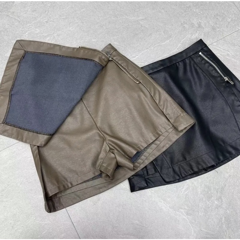 Chân Váy Da - Quần Da Giả Váy Dáng Chữ A Lưng Cao Phối Khoá Kéo Cá Tính Siêu Hot | BigBuy360 - bigbuy360.vn