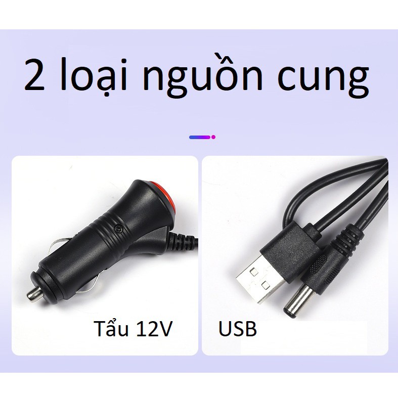 ĐÈN GẦM 4 dải 9 LED độ gầm ghế đổi màu nguồn USB và tẩu 12v nháy 8 màu siêu độc đáo