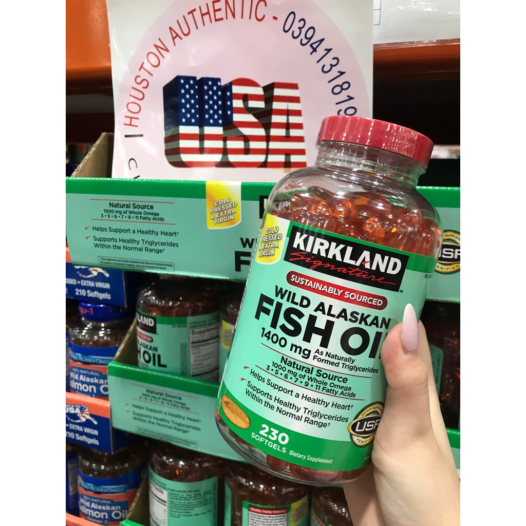 [ ĐỦ BILL STORE + AIR] Viên uống dầu cá Fish Oil Omega 3 Kirkland , Nature's Bouty , Pure Alaskan _ Live mua hàng tại Mỹ