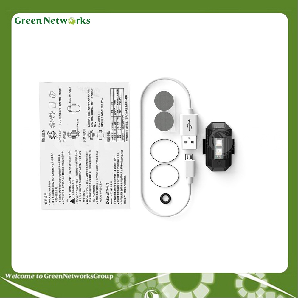 Đèn led  cảnh báo đuôi xe nhấp nháy 7 màu sạc bằng cổng Type-C có nhiều chế độ khác nhau – GreenNetWorks