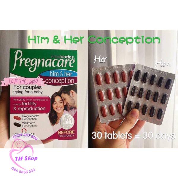 Vitamin Pregnacare Him Her Chính Hãng Uk, Tăng Thụ Thai Pregnacare Him Her