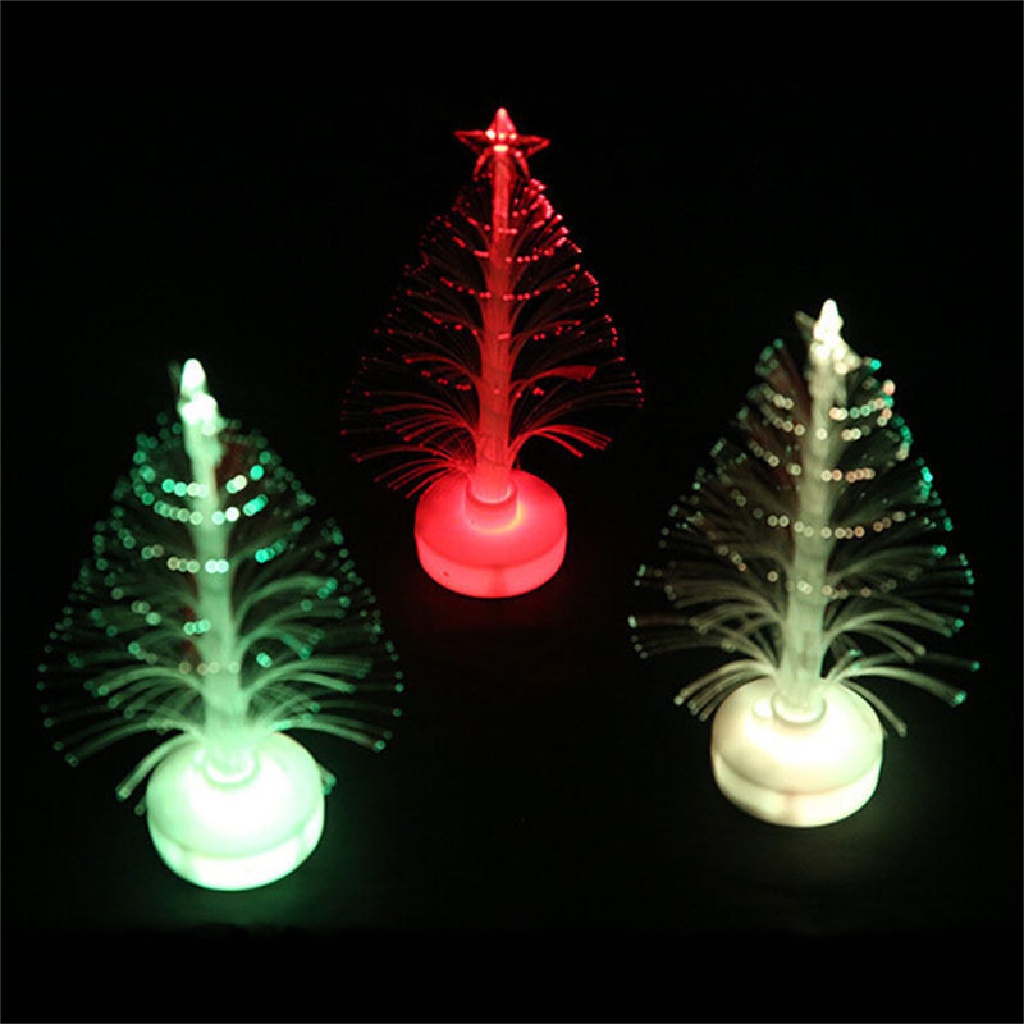 Đèn LED hình cây thông noel sợi quang nhiều màu sắc trang trí độc đáo