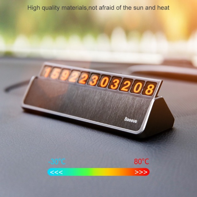 Bảng số điện thoại xe hơi Baseus Hermit