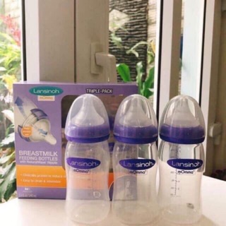 Set 3 bình sữa Lansinoh 160ml và 240ml