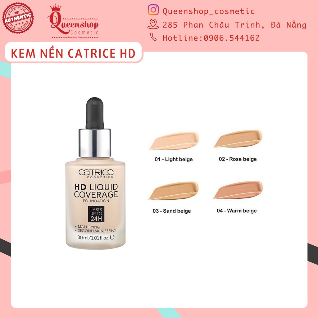 Kem Nền CATRICE HD Liquid Coverage Foudation Lasts Up To 24H