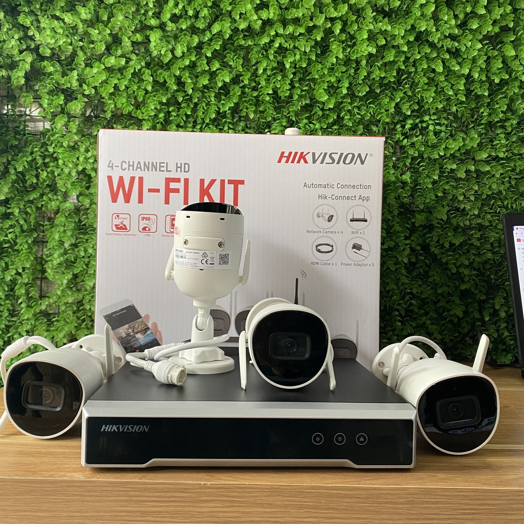 Trọn bộ Kit 4 camera Wifi Kit Hikvision 2.0 ( 4 CAMERA CV310 + 1 ĐẦU ghi CSX5S4W).