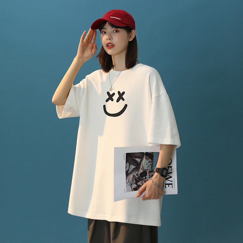 Áo thun hình mặt cười áo phông unisex (V282)